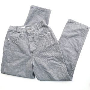 VINTAGE 13" high rise gray denim mom jeans barrel jeans